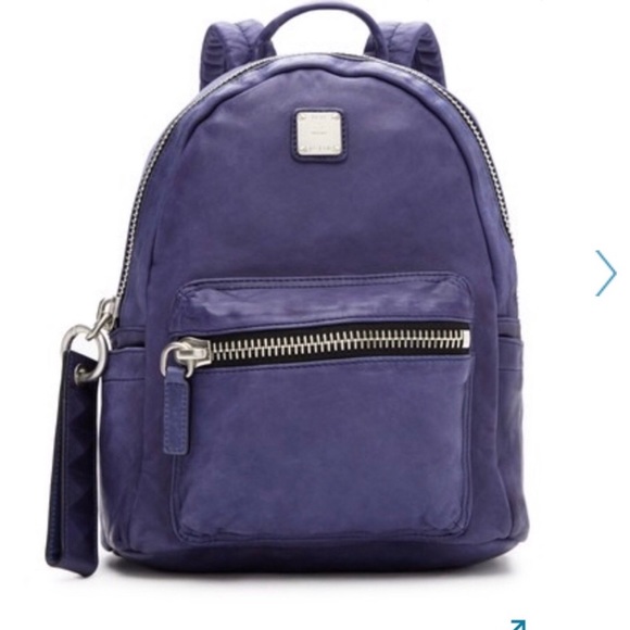 dark blue mcm backpack